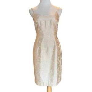 Talbots pure silk embroidered dress